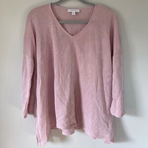 J. Jill Pink Long-Sleeved Top (L)